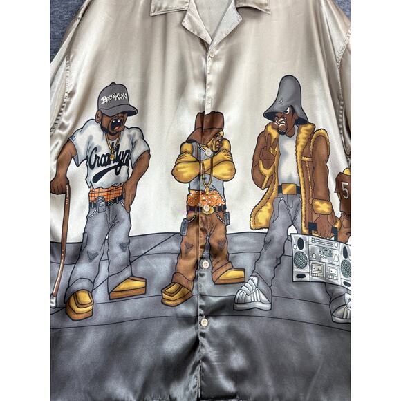Vintage Y2K Seals Unlimited Hip Hop Rap Legends Button Down Mens Size Medium - Picture 3 of 8